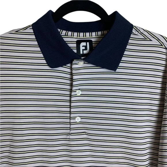 FootJoy Men’s Golf  Polo Striped Size Large - Picture 3 of 11